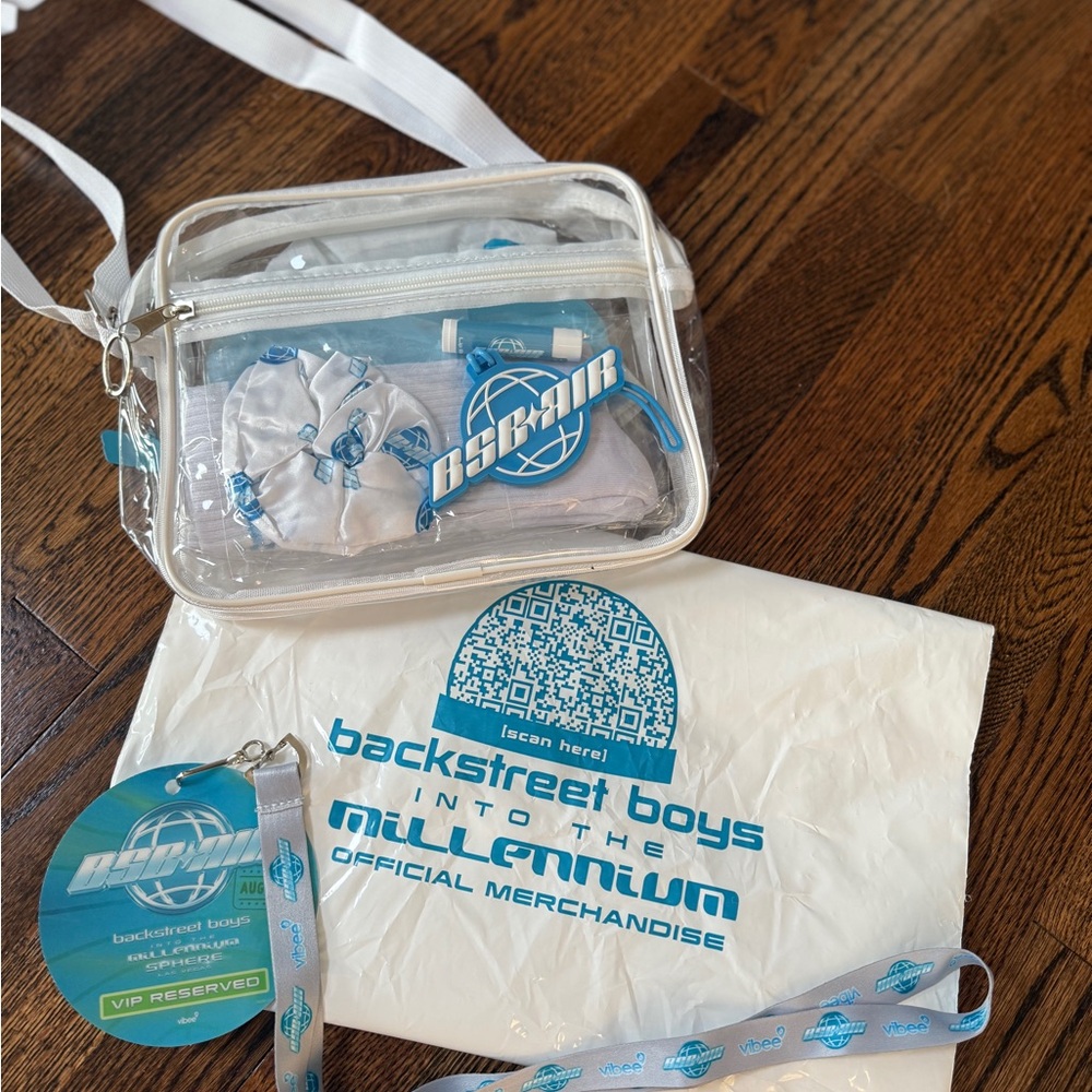 Backstreet Boys Sphere Las Vegas VIP Swag Bag: Socks,Bag Tag, Hat, Scrunchie ETC